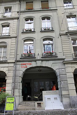 Casa donde residió Albert Einstein en Suiza.