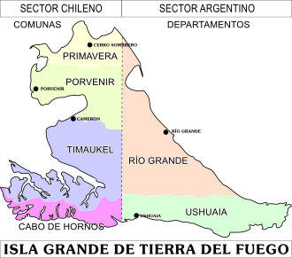 Mapa de la división política de la isla