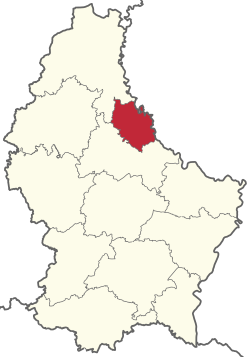 Mapa de ubicación del Cantón de Vianden en Luxemburgo
