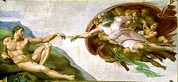 La Creación de Adán de Miguel Ángel