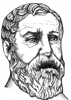 Retrato o representación de Herón de Alejandría