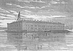Imagen histórica de Fort Sumter previa al enfrentamiento bélico