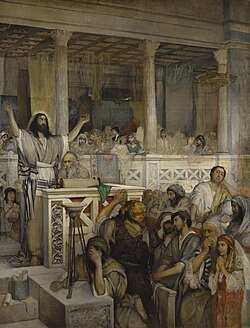 Jesús predicando en la sinagoga