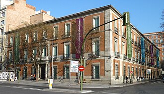 Fachada principal del Museo Nacional Thyssen-Bornemisza en Madrid
