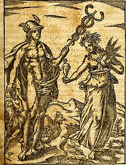 Hermes portando el caduceo