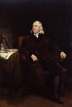 Retrato ilustrativo de Jeremy Bentham