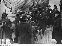 Fotógrafos de prensa en Londres en 1929