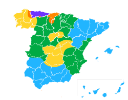 Mapa de las principales distribuidoras eléctricas en España