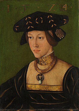 Retrato atribuido a Hans Krell que representa a María de Austria