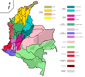 Mapa de los dialectos de Colombia