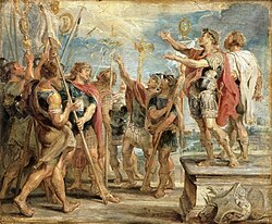 Pintura de Rubens que representa la conversión de Constantino