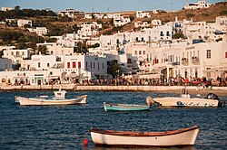 Aspecto actual del puerto de Mikonos