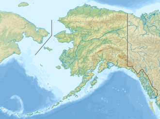 Mapa de ubicación del Denali en Alaska