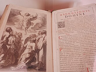 Misal romano conservado en el Museo de arte Religioso de Comayagua, Honduras.
