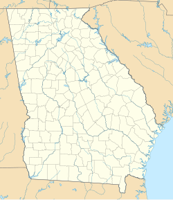 Mapa de localización de Athens en Georgia