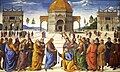 Cristo entrega a Pedro las llaves del Reino de los cielos en un fresco de la Capilla Sixtina