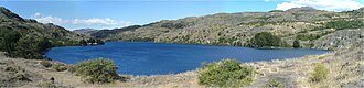 Vista panorámica del lago Cochrane