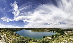 Vista panorámica de las lagunas de Ruidera