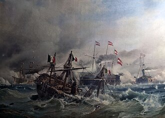 Representación de la Batalla Naval de Lissa