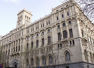 Fachada del Cuartel General de la Armada en el Paseo del Prado de Madrid