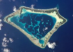 Los islotes de Atafu en el archipiélago de Tokelau, océano Pacífico.