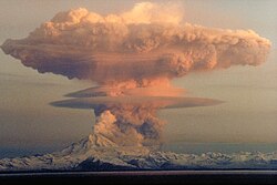Erupción volcánica en Alaska.