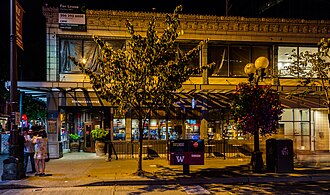 Fachada histórica de la primera tienda en Seattle