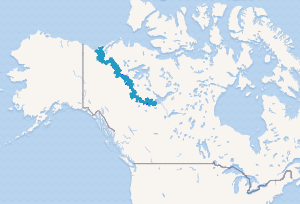 Mapa de la cuenca del río Mackenzie