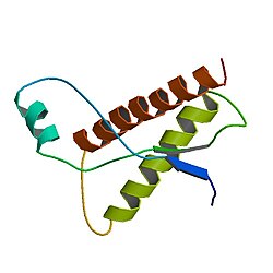Representación tridimensional de un prion bovino