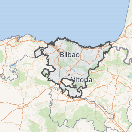 Mapa de ubicación del País Vasco en España