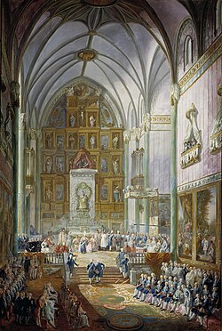 Juramento del futuro Fernando VII como príncipe de Asturias en 1789