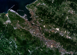 Vista satelital de la ría