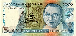 Billetes de Brasil sobresellados