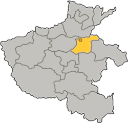 Detalle cartográfico o elementos representativos de la región de Kaifeng