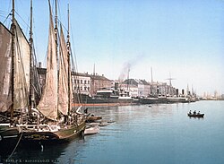 Gammelholm visto desde el agua entre 1890 y 1900