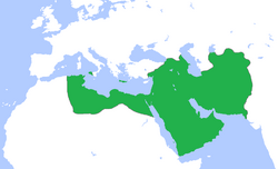Mapa del imperio abasí hacia el año 850