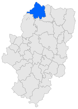 Mapa de ubicación de la comarca de la Jacetania