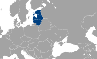 Mapa de la región del Báltico
