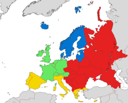 Subregiones europeas según EuroVoc