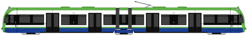 Diagrama técnico de un tranvía Flexity Swift de Tramlink