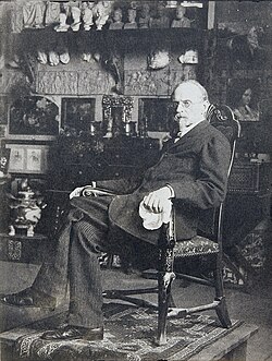 Federico de Madrazo en su estudio entre 1885 y 1894