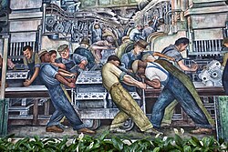 Detalle de los Murales de la Industria de Detroit