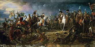 Napoleón en la batalla de Austerlitz, óleo de François Gérard