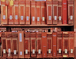 Retrato de los fundadores y colaboradores de la Enciclopedia Treccani