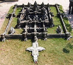 Maqueta detallada del templo central de Angkor Wat