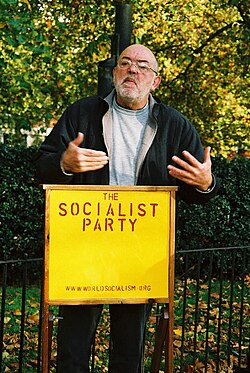 Manifestante en el Speakers' Corner de Hyde Park