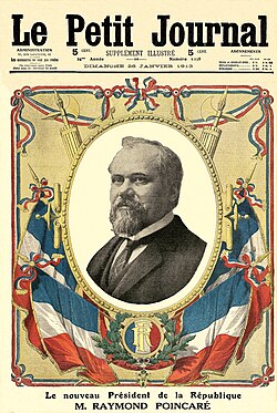 Fotografía histórica de Raymond Poincaré tras ganar las elecciones en Francia