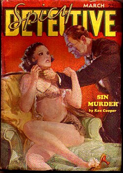 Portada de Spicy Detective Stories publicada en 1935.