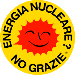 Símbolo tradicional de la oposición a la construcción de centrales nucleares.