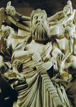 Efigie funeraria de Pedro I de Portugal en el Monasterio de Alcobaza